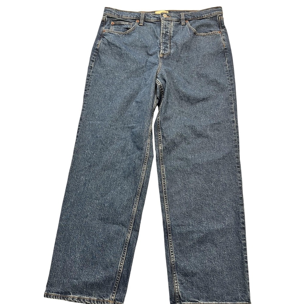 Universal Thread Jeans Womens 16 Blue Highest Rise Straight Medium Wash Denim
